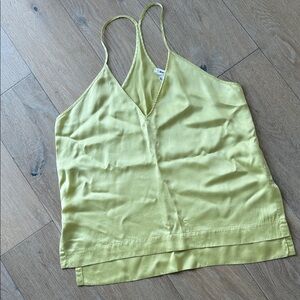 Light Yellow V-Neck Spaghetti Strap Women's Tank Top like new